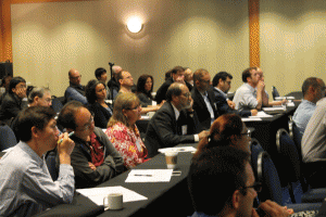 Every one of the 13 presenters had an attentive audience.