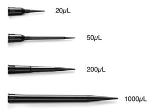 Pipette Tips & Consumables, Available in sterile, non-sterile and sterile filtered pipette tips. Sizes include μL 20, 50, 200, 1000