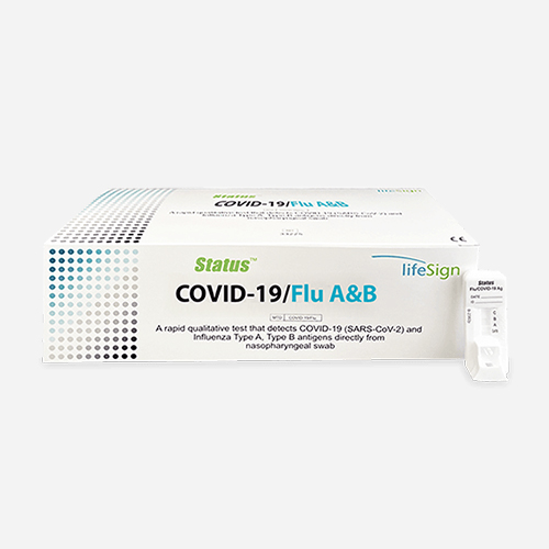 Status COVID-19 and Flu A, Flu b rapid test by lifesign. Test to see if you have COVID or the flu with one test. Get results in 15 minutes.