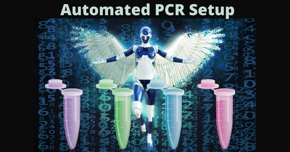 Automated PCR setup. A robot showing off microtubes for PCR
