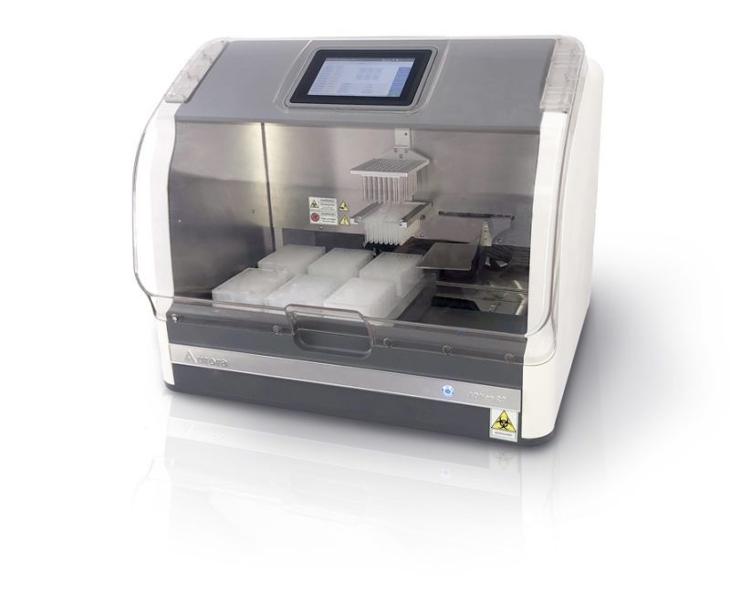 ADNap 20 is a fully automated bench top system for high-throughput extraction of nucleic acids from a variety of sources.