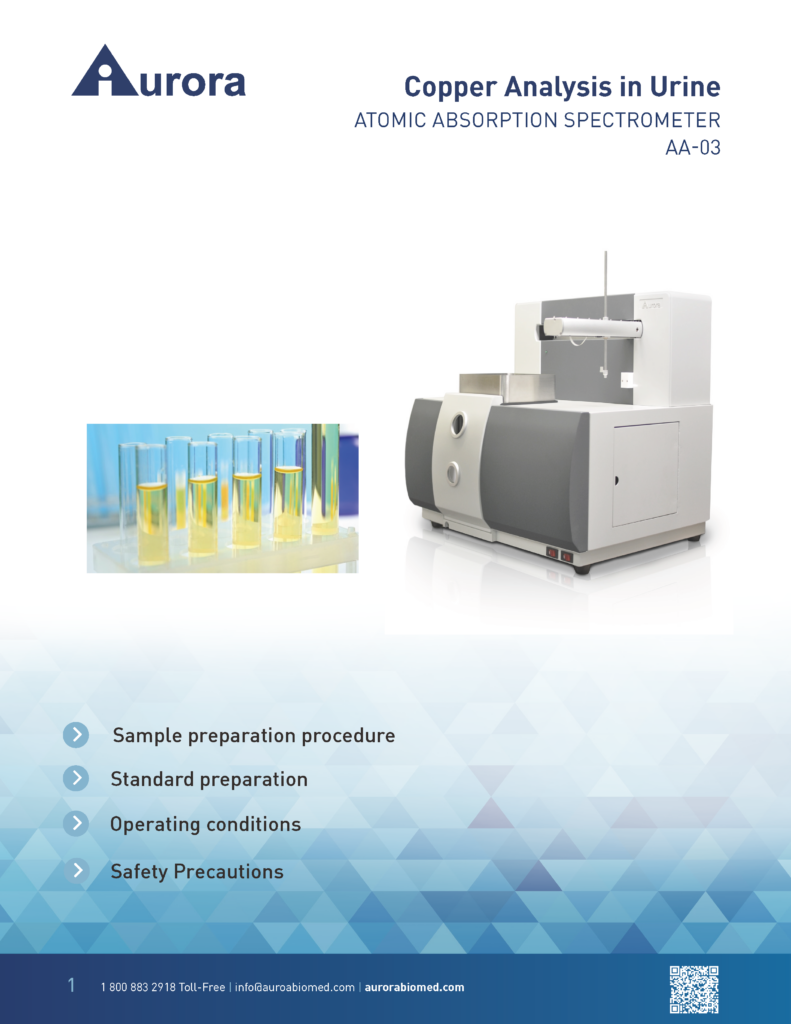 Application Procedure for Analyzing Copper in Urine